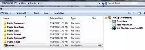 Duyệt nội dung file ZIP trong Windows Explorer của Windows 7